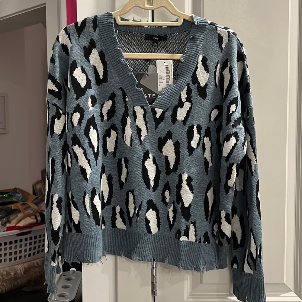 Fate Blue Multi Sweater